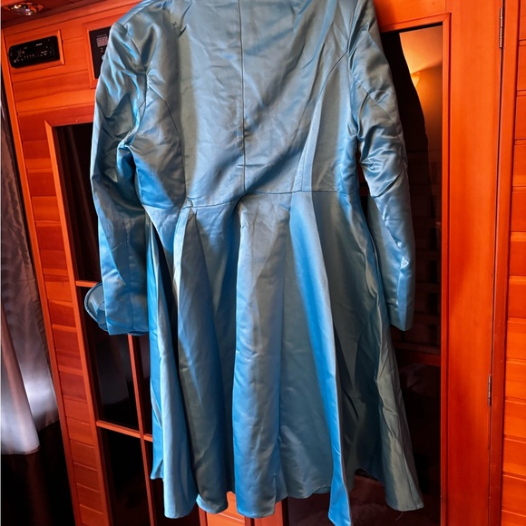 STYLEWE Teal Coat with Floral Detail - Picture 6 of 9